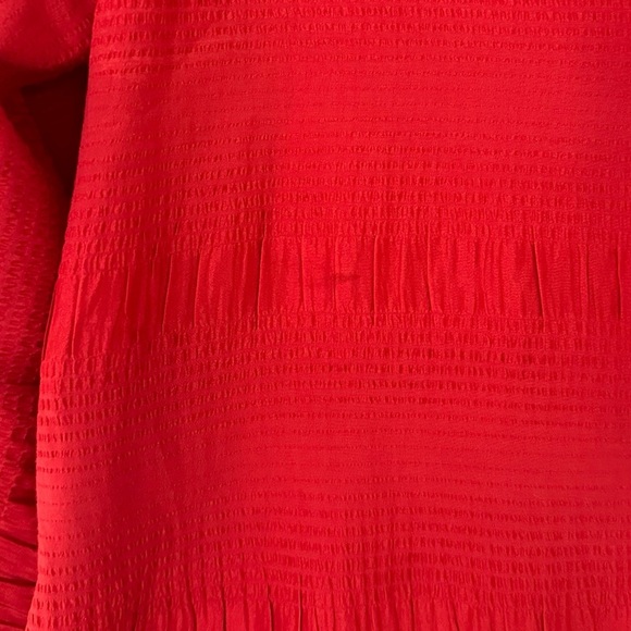 Rachel Comey Amplus Puff Sleeve Red Silk Blouse - Picture 4 of 9
